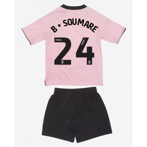 Camisa de Futebol Leicester City Boubakary Soumare #24 Equipamento Alternativo Infantil 2025-26 Manga Curta (+ Calças curtas)